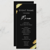 Menü "Black Gold" Menükarte (Vorne/Hinten)