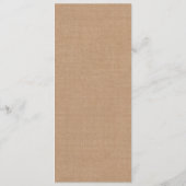 Menü "Black Lace & Burlap" Menükarte (Rückseite)