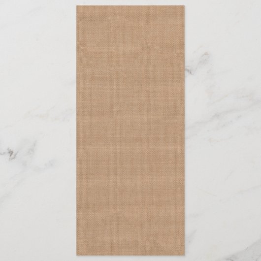 Menü "Black Lace & Burlap" Menükarte (Rückseite)