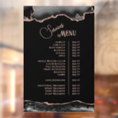 Menü "Black Rose Gold Agate Services" Fensteraufkleber (Blatt 2)