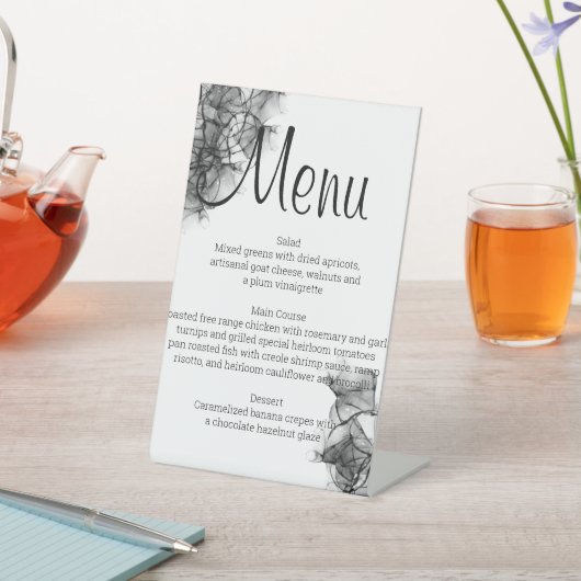 Menü "Black Smoke" Sockelschild (In SItu)