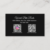 Menü "Black & White Restaurant Qr Code" und Rabattkarte (Rückseite)