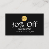 Menü "Black & White Restaurant Qr Code" und Rabattkarte (Vorderseite)