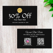 Menü "Black & White Restaurant Qr Code" und Rabattkarte