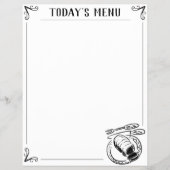 Menü Blank Sheet mit Border. Flyer (Vorne)