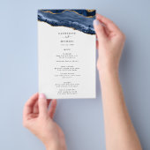 Menü "Blue and Gold Agate Border Heavy Paper" (Handgriff)