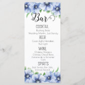 Menü "Blue Anemone" und "Eukalyptus" Menükarte (Rückseite)