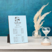 Menü "Blue Cake Logo Bakery Price" Fotoplatte (Seite)