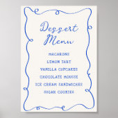 Menü "Blue Frame Dessert" Poster (Vorne)