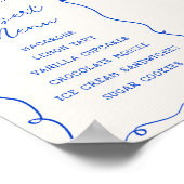 Menü "Blue Frame Dessert" Poster (Ecke)