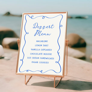 Menü "Blue Frame Dessert" Poster