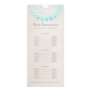 Menü "Blue Lotus Health and Wellness Price List"