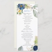 Menü "Blue Rose BoyBaptism" Menükarte (Vorne/Hinten)