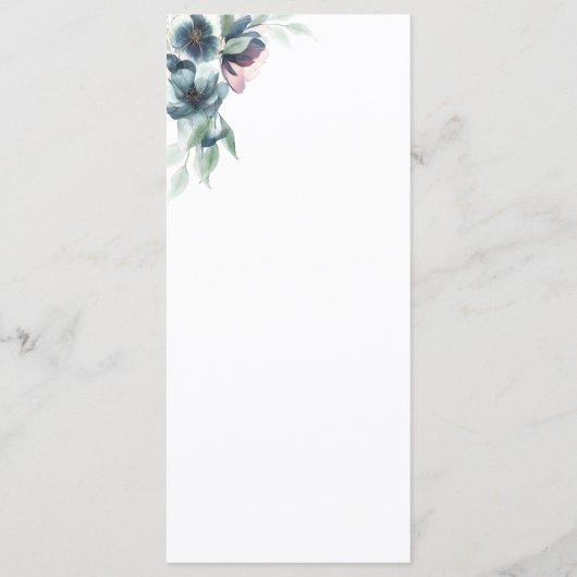 Menü "Blume" Menükarte (Rückseite)