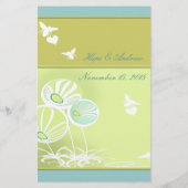 Menü "Blume und Bienen" (Rückseite)