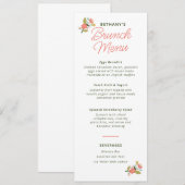 Menü "Blumenkost" Menükarte (Vorne/Hinten)