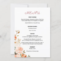 Menü "Blush & Peach floral Entree" 2