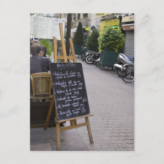 Menu Board of Bistro Postkarte