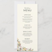 Menú boda flores tropicales bohemio clásico (Vorderseite)