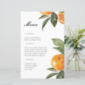 Menü "Botanisches Orange Main Squeeze Brautparty" (Stehend Vorderseite)