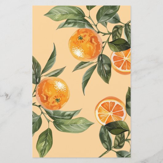 Menü "Botanisches Orange Main Squeeze Brautparty" (Rückseite)