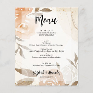 Menü "Budget Fall Floral Wedding"