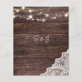 Menü "Budget Wood, String Lights & Lace" (Hinten)