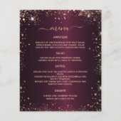 Menu burgundy Rose Gold (Vorderseite)