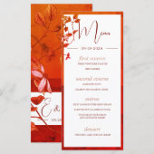 Menü Burnt Orange Terracotta Floral Menükarte (Vorne/Hinten)