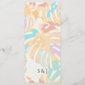 Menü Cactus Tropical Palm Tree Desert Boho Wedding Menükarte (Rückseite)