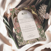 Menu Card Art Nouveau Wedding Gold Akzente Folieneinladung