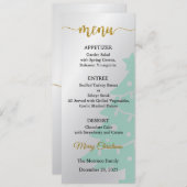 Menu Card, Christmas Menu, Dinner, Lunch Einladung (Vorne/Hinten)