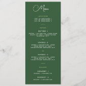 Menu Card - Suite Wrightsville Manor Menükarte (Vorderseite)