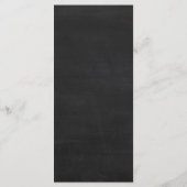 Menü "Chalkboard Leaf Wedding" Menükarte (Rückseite)