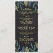 Menü "Chalkboard Leaf Wedding" Menükarte (Vorderseite)