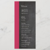 Menü "Chalkboard Pink Wedding" Menükarte (Vorderseite)