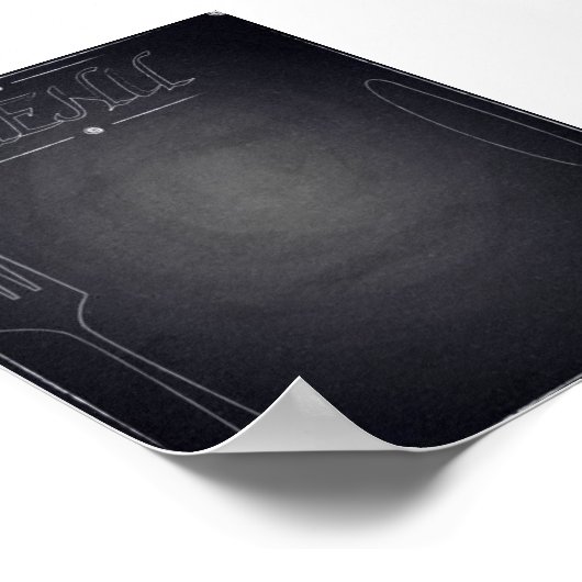 Menü "Chalkboard" Poster (Ecke)