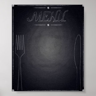 Menü "Chalkboard" Poster