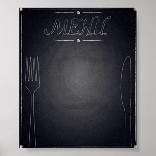 Menü "Chalkboard" Poster (Vorne)