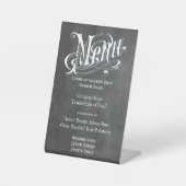 Menü "Chalkboard Style Retro Typografy" Sockelschild (Vorderseite)