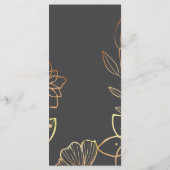 Menü "Charcoal & Gold Wedding" Menükarte (Rückseite)