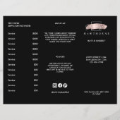Menü "Chic Brush Stroke Salon Price List Services (Vorderseite)