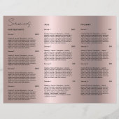 Menü "Chic Brush Stroke Salon Price List Services (Rückseite)