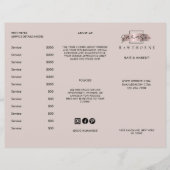 Menü "Chic Brush Stroke Salon Price List Services (Vorderseite)