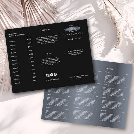 Menü "Chic Brush Stroke Salon Price List Services