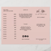 Menü "Chic Brush Stroke Salon Price List Services (Vorderseite)