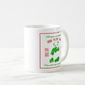 Menü "chinesisches Restaurant" mit benutzerdefinie Kaffeetasse (VorderseiteRechts)