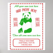 Menü "chinesisches Restaurant" mit benutzerdefinie Poster (Vorne)