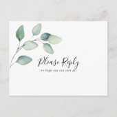 Menü "Classic formale grüne Blätter" UAWG Postkarte (Vorderseite)