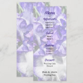 Menü "Classic Look Iris Closeup Wedding" Menükarte (Vorne/Hinten)